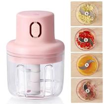 Mini Processador de Alimentos Elétrico Sem Fio Recar. 250ml.