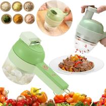 Mini Processador De Alimentos Elétrico Usb Power Verde 250ml