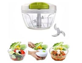 Mini Processador de Alimentos Manual 3 Lâminas Triturador