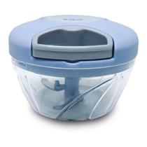 Mini Processador de Alimentos Manual 500ml Compacto Azul Mini Processador de Alimentos Manual 500ml Compacto Azul