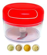 Mini Processador de Alimentos Manual Triturador Moedor Alho
