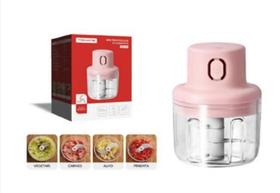 Mini Processador de Alimentos Recarregável 45W Tomate SRQ-016 - Ideal para Picadas e Triturações