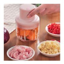 Mini Processador E Triturador De Alimentos Manual Lâmina Inox Mini Processador E Triturador De Alimentos Manual Lâmina Inox