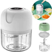 Mini Processador Elétrico 250g sem fio Branco - Compacto