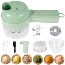 Mini Processador Elétrico 4 em 1 Multifuncional Cor Vibrante Mini Processador Elétrico 4 em 1 Multifuncional Cor Vibrante