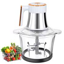 Mini Processador Eletrico 4 Laminas 3 Litros Moedor de Carne Tritura Legume Verdura Alimento Tempero Especiarias Potente Refeiçao Preparo Restaurante