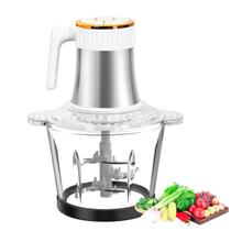 Mini Processador Eletrico 4 Laminas 3 Litros Moedor de Carne Tritura Legumes Verdura Alimento Tempero Especiarias Restaurante Cozinha Preparo Refeiçao