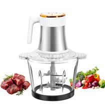 Mini Processador Eletrico 4 Laminas 3 Litros Moedor de Carne Tritura Verdura Legume Alimento Tempero Especiarias Preparo Refeiçao Restaurante Cozinha