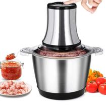 Mini Processador Eletrico Alimentos Triturador Moedor Carne Verduras Legumes Tempero Comida Cocçao Cozinha Restaurante