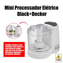 Mini Processador Elétrico Black+Decker MP120BR Branco 127V 120W