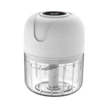Mini Processador Elétrico Com Lâminas Inox 250ml Carregamento USB