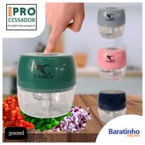 Mini Processador Elétrico de Alimentos Com Dispenser 300ml