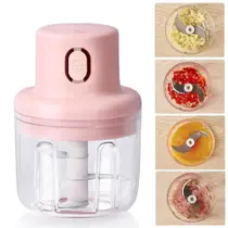 Mini Processador Elétrico de Alimentos Sem Fio Recarregável USB 250ml 833