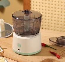 Mini Processador Eletrico De Alimentos Triturador Picador Alho Cebola Pimenta Legumes Alimentos Potente 250ml Bivolt