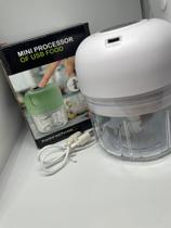 Mini Processador Elétrico Moedor Carne Vegetais Alho Fruta Amendoim Recarregável USB 250ml