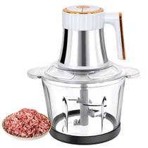 Mini Processador Eletrico Moedor de Carne 4 Laminas 3 Litros Tritura Verdura Legume Alimento Tempero Especiarias Cozinha Preparo Refeiçao Restaurante