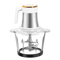 Mini Processador Eletrico Moedor de Carne 4 Laminas 3 Litros Tritura Verduras Legumes Alimentos Multifunional Cozinha Restaurante