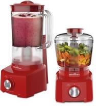 Mini processador liquidificador britania 250w vermelho 220v