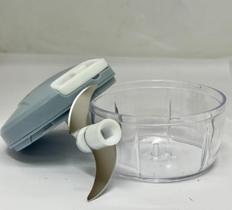Mini Processador Manual 170ml 2 Lâminas - Triturador de Alho Legumes Temperos Cozinha Mini Processador Manual 170ml 2 Lâminas - Triturador de Alho Legumes Temperos Cozinha