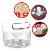 Mini Processador Manual 2 Lâminas Cortador de Alimentos Prático