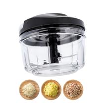 Mini Processador Manual Alimento Alho Cebola 3 Lâminas 500Ml