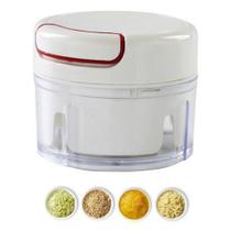 Mini processador Manual De Alimentos 3 Lâminas C/anti Deslizante - AIQUETUDO UTILIDADES Mini processador Manual De Alimentos 3 Lâminas C/anti Deslizante - AIQUETUDO UTILIDADES