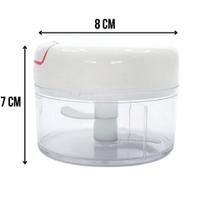 Mini Processador Manual De Alimentos Com 2 Lâminas 170ml