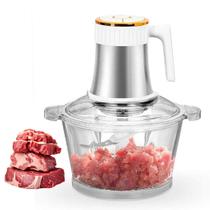 Mini Processador Moedor de Carne Eletrico 4 Laminas 3 Litros Tritura Legume Verdura Alimento Especiarias Tempero Preparo Refeiçao Multiuso Potente Coz