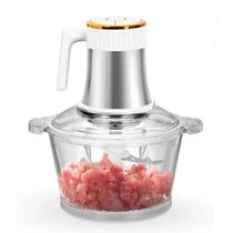 Mini Processador Moedor de Carne Eletrico 4 Laminas 3 Litros Tritura Legumes Verduras Alimentos Especiarias Potente
