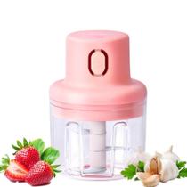 Mini Processador Moedor Elétrico Alimentos Alho Sem Fio Usb Mini Processador Moedor Elétrico Alimentos Alho Sem Fio Usb