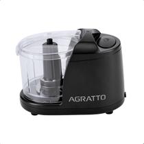 Mini Processador Preto 350ml 100W Agratto Botão One Touch Lâmina em Inox Prático e Compacto