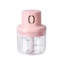 Mini Processador Recarregável Kapbom, Capacidade de 250ml, Fácil de Usar, Peças Removiveis Rosa