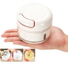 Mini Processador Triturador Alimentos Alho Manual 2 Laminas