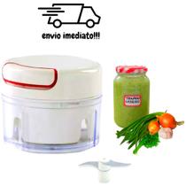 Mini Processador Triturador Cortador Picador de Alimentos Tempero Alho Cebola Manual Portátil