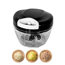 Mini Processador Triturador De Alimentos A Corda E 3 Laminas