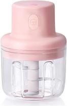 Mini Processador Triturador de Alimentos Elétrico C/Lâminas USB Recarregável Mini Processador Triturador de Alimentos Elétrico C/Lâminas USB Recarregável