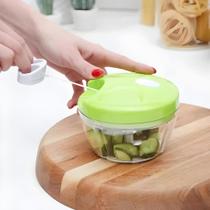 Mini Processador Triturador De Alimentos Manual Com 3 Lâminas 500ml XH Mini Processador Triturador De Alimentos Manual Com 3 Lâminas 500ml XH
