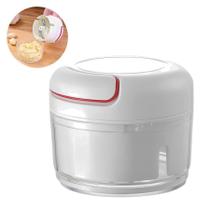 Mini processador triturador de alimentos manual de 2 laminas
