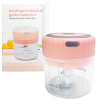 Mini Processador Triturador Elétrico Alho Cebola Rosa