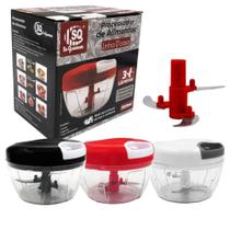 Mini Processador Triturador Manual De Alimentos 3 Lâminas