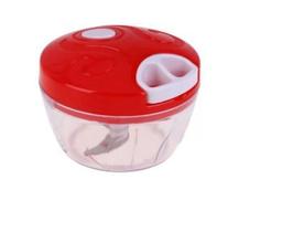 Mini Processador Triturador Manual De Alimentos 400ml Com 3 Lâminas Curvas - Prático