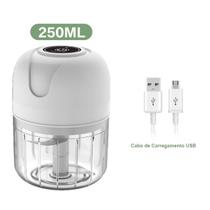 Mini Processador Triturador Sem Fio Elétrico 250ML De Alimentos Para Legumes Alho Gengibre