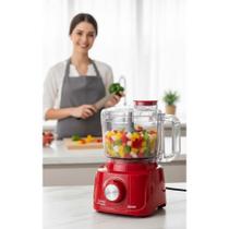 Mini Processador Turbo 300W Vermelho 500ml Mini Processador Turbo 300W Vermelho 500ml