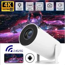 Mini projetor 4K ideal para apresentações de alta qualidade e facilidade de transporte.