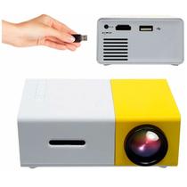 Mini Projetor Amarelo Branco Lazer Data Show Econômico - BELLATOR