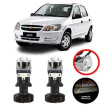 Mini Projetor Elíptico Farol Baixo Alto H4 Chevrolet Corsa