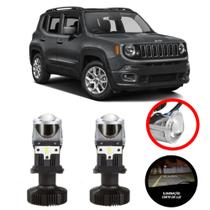 Mini Projetor Elíptico Farol Baixo Alto H4 Jeep Renegade