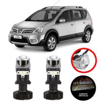 Mini Projetor Elíptico Farol Baixo Alto H4 Livina