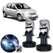 Mini Projetor Elíptico Farol Baixo Alto H4 Logan 2007 a 2013