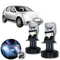 Mini Projetor Elíptico Farol Baixo Alto H4 Sandero 07 a 14